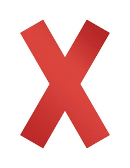 Simbolo adesivo a forma di ''X''  DURABLE 135x0