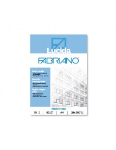 Blocco carta lucida Fabriano 10 fogli - 82 g formato A4 - 19100659