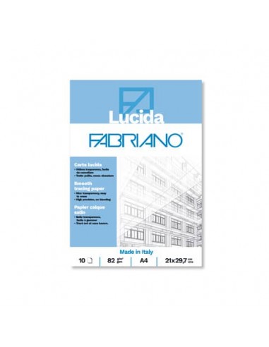 Blocco carta lucida Fabriano 10 fogli - 82 g formato A4 - 19100659