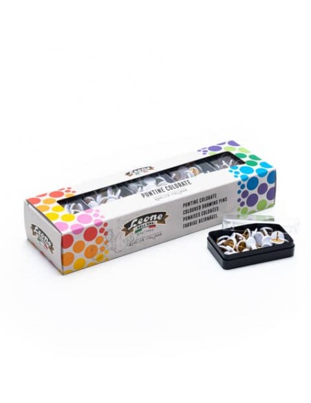 Puntine colorate Leone color bianco - 10 scatole da 50 pezzi - PP50T101 ST
