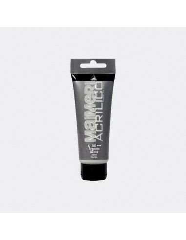 Colore acrilico Maimeri in tubetto 75 ml argento - M0916003