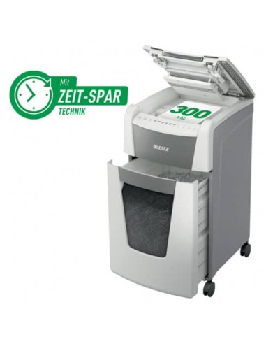 Distruggidocumenti automatico Leitz Office 300 P4 - taglio a frammenti P-4 4 x 30 mm - 60 L - 80150000