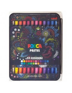 Pastelli a cera Posca Pastel - conf. 24 pz - colori assortiti M KPA-100 24C