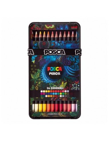 Matite colorate a base d'olio Posca Pencil - conf. 36 pz - colori assortiti M KPE-200 36C