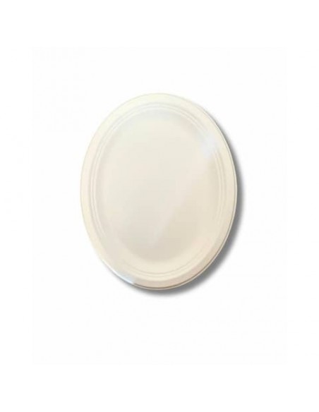 Piatto ovale in bagassa sbiancata Ferrari Bio 317 mm conf. 100 pz FBIO74