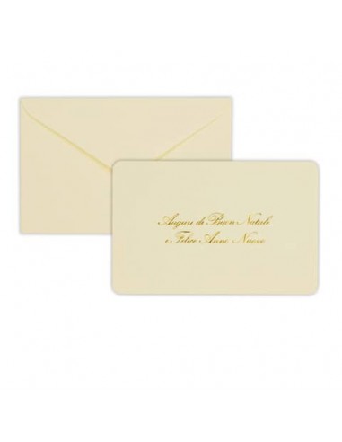 Cartoncino auguri di Natale Rex-Sadoch formato 14x9 cm - conf. 100 pezzi - crema - 21208