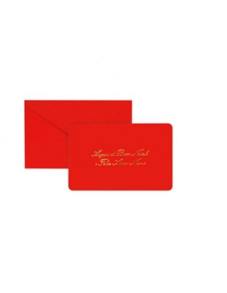 Cartoncino auguri di Natale Rex-Sadoch formato 14x9 cm - conf. 100 pezzi - rosso - 2107