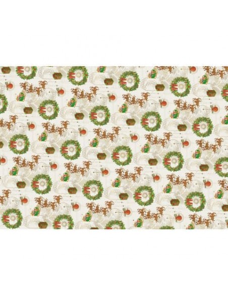 Carta regalo natalizia a fogli estesi Biembi Premium ''Babbo con slitta'' - conf. 2 pz - 70x100 cm - BCV502611