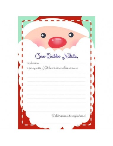 Letterina Babbo Natale Biembi in conf. da 12 pezzi con busta BU1202621