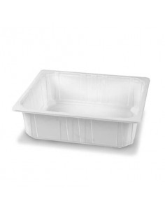 Vassoio gastronomia in PP bianco - 6000 ml - 75g - conf. 58 pz Professional 320x265x95 mm - 30427