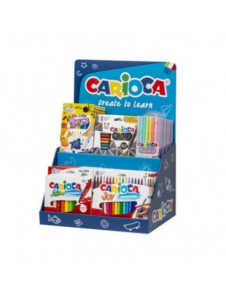 Espositore 43 articoli disegno Carioca Counter Tip Pens assortiti 54220/B
