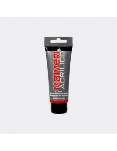Colore acrilico Maimeri in tubetto 75 ml rosso permanente medio - M0916259