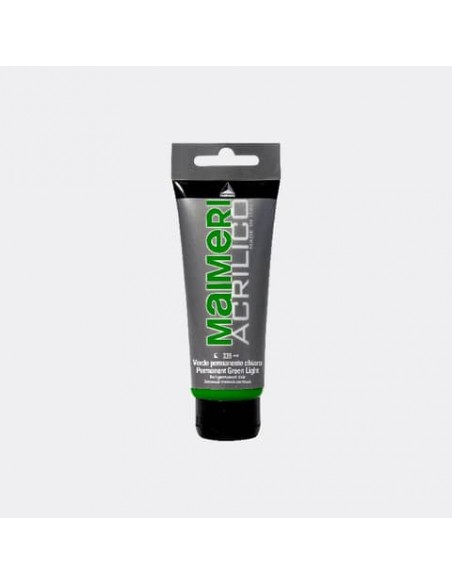 Colore acrilico Maimeri in tubetto 75 ml verde permanente chiaro - M0916339