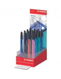 Espositore 16 penne Stabilo Gel Exxx - colori assortiti - 2038/16-01