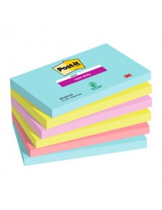 Foglietti riposizionabili Post-it® Super-Sticky Cosmic 76x127mm assortiti conf. 6 blocch. da 90 ff - 655-6SS-COS