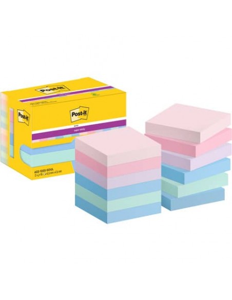 Foglietti Post-it® Super Sticky Soulful conf. 12 blocchetti da 90 ff - 47