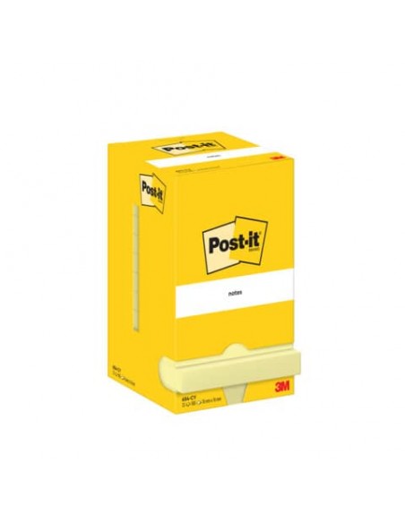 Foglietti riposizionabili Giallo Canary Post-it® Notes 76x76 mm - 12 blocchetti da 100 ff  - 654 CY