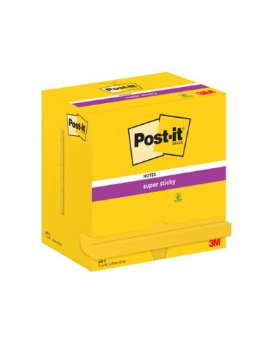Foglietti riposizionabili Super Sticky Notes Post-it®Giallo oro 76x127 mm - 12 blocchetti da 90 ff - 655-S