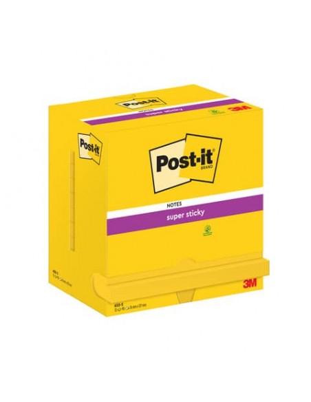 Foglietti riposizionabili Super Sticky Notes Post-it®Giallo oro 76x127 mm - 12 blocchetti da 90 ff - 655-S