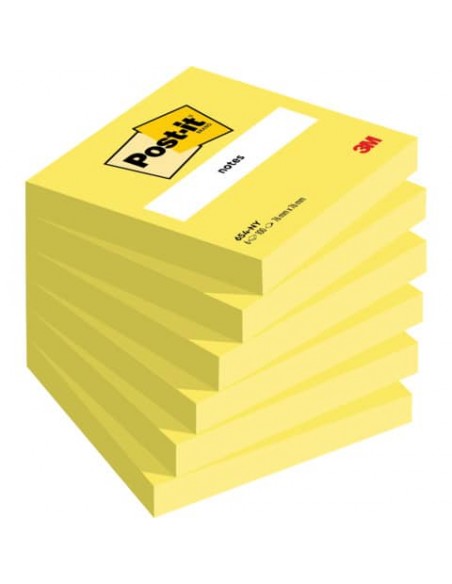 Foglietti Post-it® giallo neon 100 fogli/blocchetto conf. 6 pz 76x76 mm 75011N
