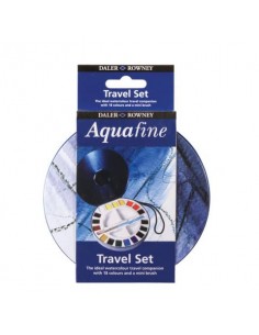 Acquerelli superfini Daler Rowney Aquafine 18 colori assortiti + pennello + tavolozza - D131900030