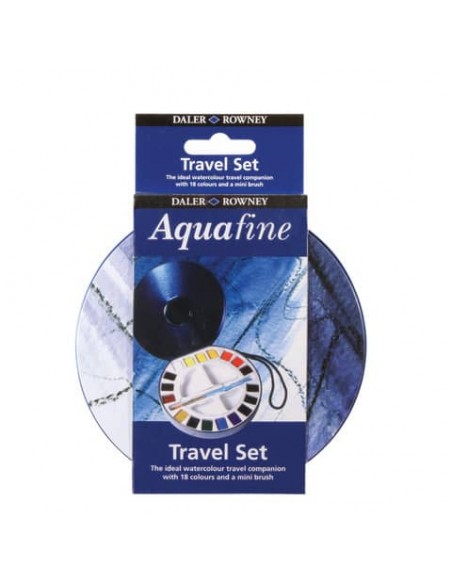 Acquerelli superfini Daler Rowney Aquafine 18 colori assortiti + pennello + tavolozza - D131900030