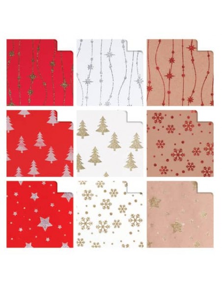 Carta regalo in fogli Rex-Sadoch 70x100 cm - conf. 10 pezzi - fantasia polvere di stelle - GL510000