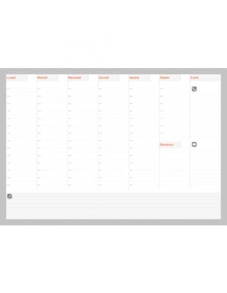 Sottomano perpetuo 49x34 cm - 52 ff settimanali - rosso/grigio SOTT-2500