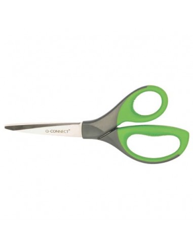Forbici universali Q-Connect Elite Softgrip lame asimmetriche grigio/verde 21 cm - KF03987