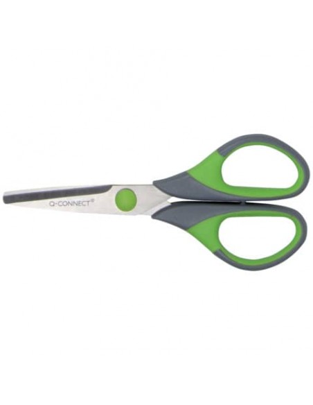 Forbici Q-Connect Softgrip lame simmetriche grigio/verde 14 cm KF00752
