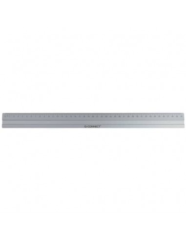 Righello Q-Connect alluminio argento 40 cm KF03679