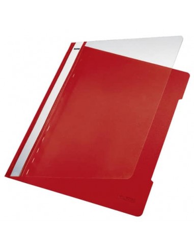 Cartellina ad aghi con clip Leitz in PVC A4 rosso 41910125