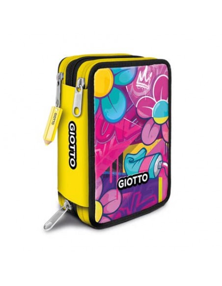 Astuccio Giotto collezione Young Street 3 Zip in 3 fantasie assortite - F953900