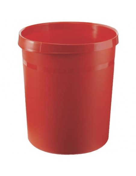 Cestino gettacarte GRIP 18L HAN in polipropilene con 2 impugnature rosso 18190-17
