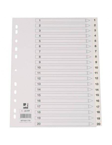 Divisore numerico Q-Connect bianco 22