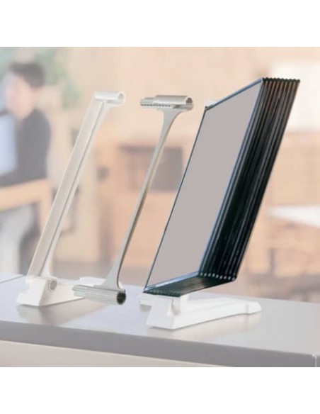 Modulo di estensione per leggìo Q-Connect Quickfind grigio chiaro + 10 pannelli A4 - KF06006