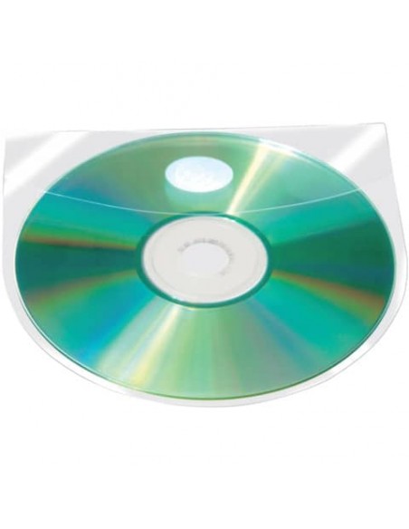 Custodia autoadesiva per CD/DVD Q-Connect 12