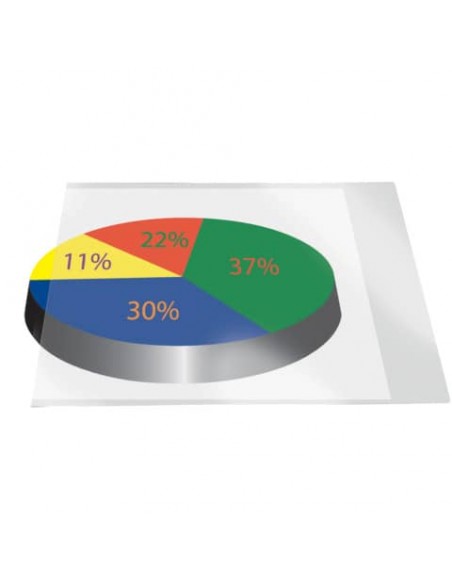 Tasche adesive permanenti Q-Connect A5 trasparenti conf. da 10 - KF27052