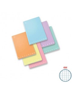 Quaderno 42 fogli PIGNA Monocromo Pastel A4 a quadretti 4M assortiti 02298904M