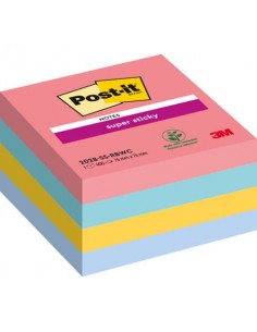 Foglietti Post-it® ricarica Super Sticky Notes Bora Bora assortiti conf. 5 blocchetti da 90 ff - 2028-SS-RBWC