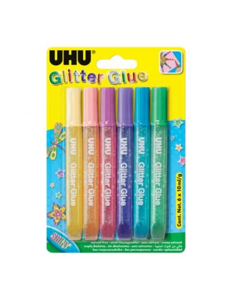 Colla glitter Uhu Shiny 10 ml  Conf. 6 pezzi - 7002003