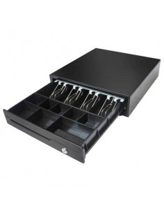 Cassetto portadenaro per banconote e monete nero 42x41x10 cm 3437