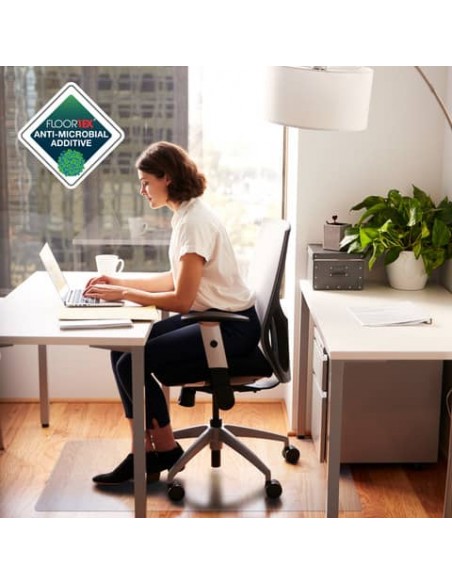 Tappeto protettivo anti-microbico Floortex CLEARTEX® AdvantageMat 120 x 90 cm Semi-trasparente FRAB129020EV