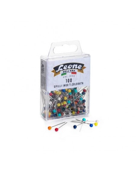 Spilli testa in plastica colorata Leone Dell'Era Inox 304 - 0