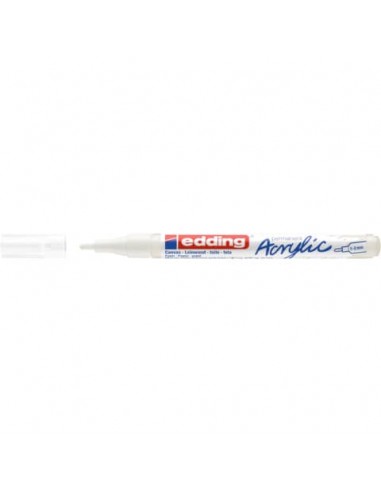 Marcatore acrilico Edding 5300  - punta tonda 1-2 mm tratto fine - bianco-traffico - E-5300 922