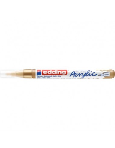 Marcatore acrilico Edding 5300  - punta tonda 1-2 mm tratto fine - oro-prezioso - E-5300 924
