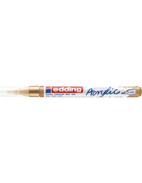 Marcatore acrilico Edding 5300  - punta tonda 1-2 mm tratto fine - oro-prezioso - E-5300 924