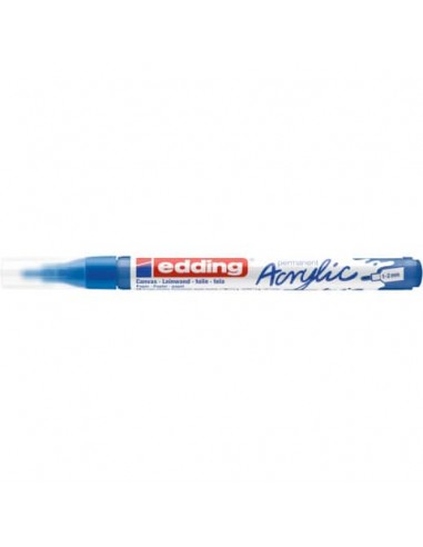 Marcatore acrilico Edding 5300  - punta tonda 1-2 mm tratto fine - blu-genziana - E-5300 903
