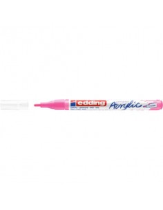 Marcatore acrilico Edding 5300  - punta tonda 1-2 mm tratto fine - rosa fluo - E-5300 069