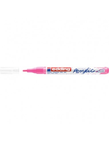 Marcatore acrilico Edding 5300  - punta tonda 1-2 mm tratto fine - rosa fluo - E-5300 069